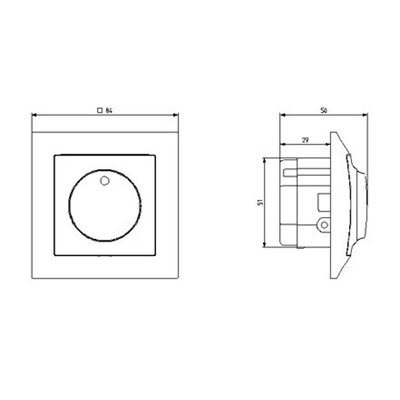 IMPRESJA Variateur push-turn, titane, sans cadre