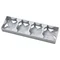 IMPRESJA Wall-mounted quadruple silver junction box