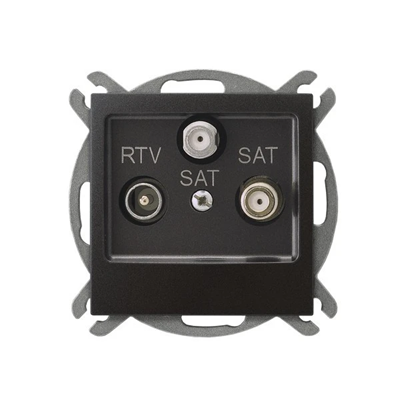 IMPRESSION ; RTV-SAT socket with two SAT outputs anthracite