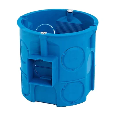 In-line krabice pod omítku se šrouby S60Dw fi60mm, tmavě modrá