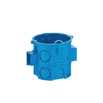 In-line krabice pod omítku se šrouby S60Dw fi60mm, tmavě modrá