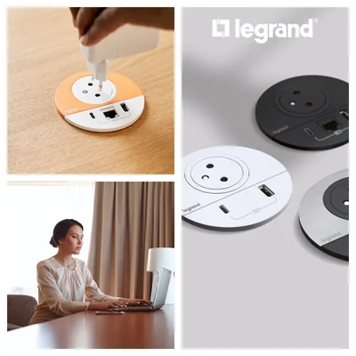INCARA: DISQ 80 - 2P+Z / USB A+C / CABLE OUTPUT - 0.5 M WIELAND-WHITE
