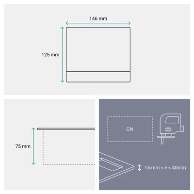 INCARA: POP-UP - 4-MODUL-MOSAIK 45-SCHWARZ