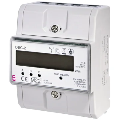 Indicateur de consommation d'énergie triphasé DEC-2