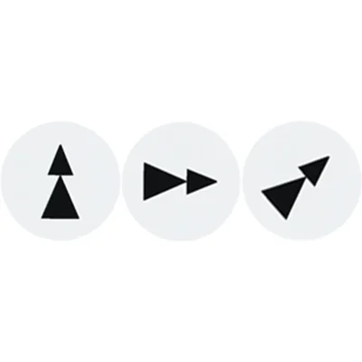 Indicateur PROMET pour cassettes KS (haut-droite-avant, 2 vitesses), blanc et noir