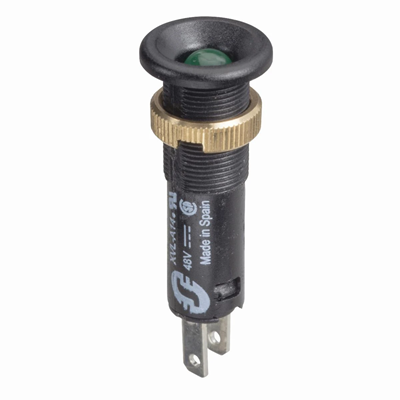 Indicator lamp Ø8 green protruding LED 24V