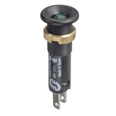 Indicator lamp Ø8 green protruding LED 48V