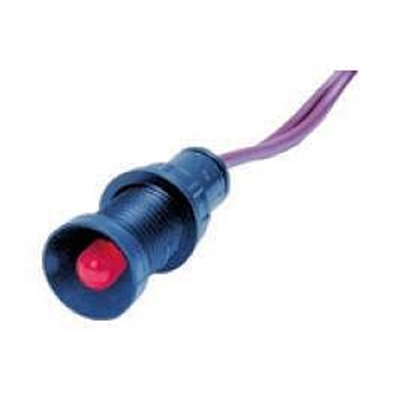 Indicatore LED rosso, copertura 5 mm, 230V