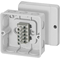 Indoor installation box DE 9345 membrane glands with terminals 5-pole 4mm2 Cu IP55 gray