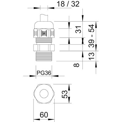 Inductances OBO V-TEC PG36 LGR, J.SZAR.