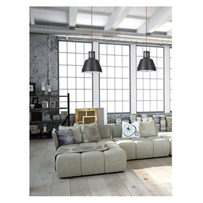 INDUSRIAL Hanging lamp E27 IP20 graphite