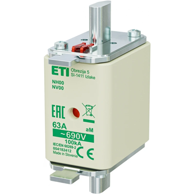 Industrial fuse-link - motor KOMBI WT-00/aM 63A K