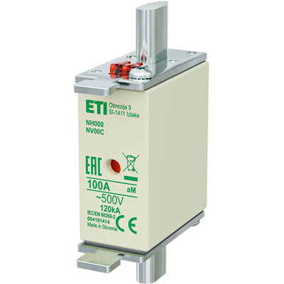 Industrial fuse-link - motor KOMBI - WT-00C/aM 100A K