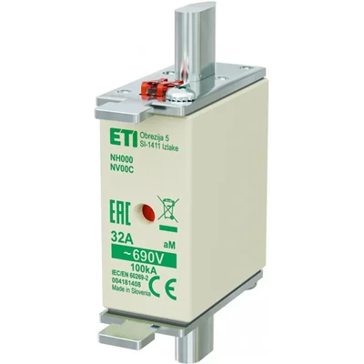 Industrial fuse-link - motor KOMBI WT-00C/aM 32A K