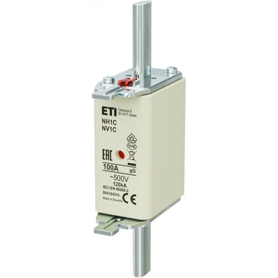 Industrial slow-blow fuse link KOMBI NH1C gG 100A/500V