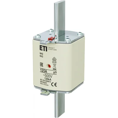 Industrial slow-blow fuse link NH2 gG 125A/500V