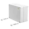INDUSTRIAL surface-mounted box 220x170x107 with mounting plate and hinges IP 55 - gray