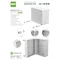 INDUSTRIAL surface-mounted box 220x170x107 with mounting plate and hinges IP 55 - gray