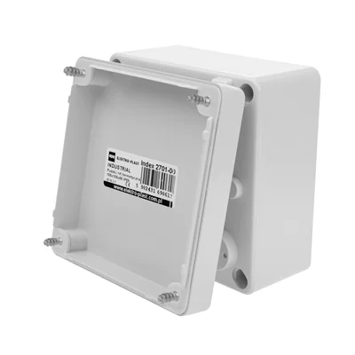 Industrie-Aufputzdose 105x105x66 mm, Schutzart IP 65 – grau