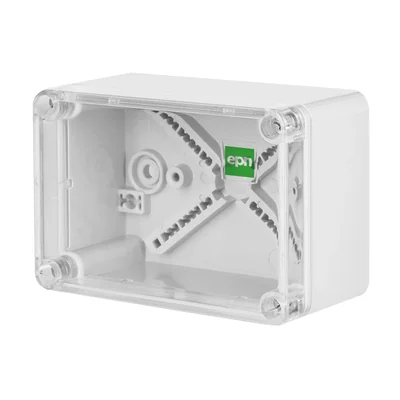 Industrie-Aufputzdose 170x135x241 IP 65 - grau/transparent