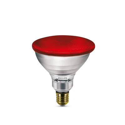 Інфрачервоний обігрівач E27 175 Вт 121 мм InfraRed PAR-38IR червоний