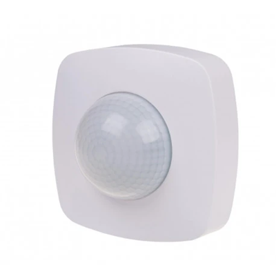 Infrared motion sensor for use in narrow corridors with presence sensor function