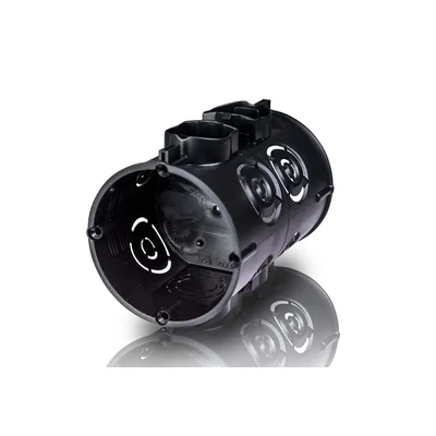 Inline krabice pod omítku 2xfi60mm pro opačnou instalaci 100mm černá
