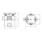Inline krabice pod omítku se šrouby S60Gw fi80mm, hloubka 80mm, modrá