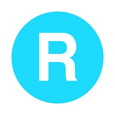 Insert bouton noir plat "R", M22-XD-B-X6