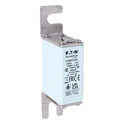 Insert de fusible rapide 170M1370, 200 A, 690 V CA, DIN 000, 21 x 40 x 100 mm, aR, DIN, IEC