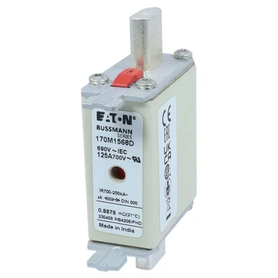 Insert de fusible rapide 170M1568D 125 A 690 V aR DIN 000 à double indicateur