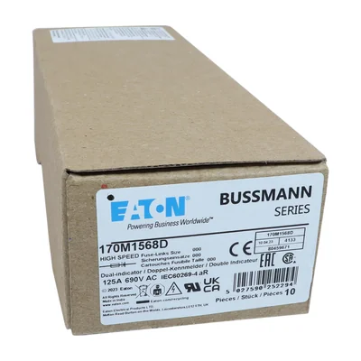 Insert de fusible rapide 170M1568D 125 A 690 V aR DIN 000 à double indicateur