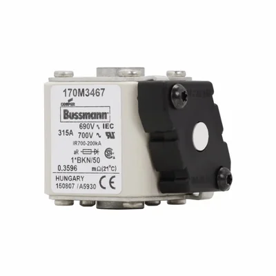Insert de fusible rapide 170M3467, 315 A, 690 V CA, format compact 1, aR, IEC, UL