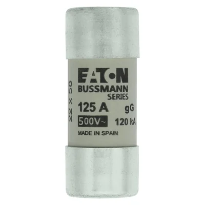 Inserto cilindrico C22G125 22 x 58 mm 125A GG 400V CA