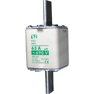Inserto de fusible industrial - motor KOMBI WT-00/aM 63A K