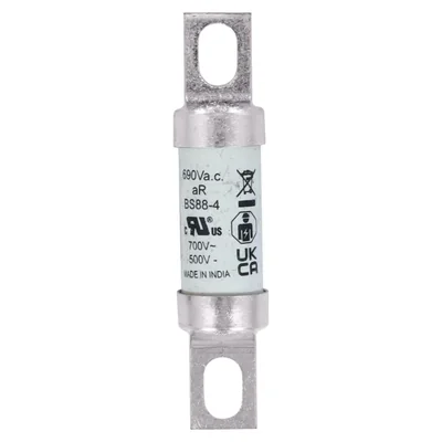 Inserto de soplado rápido 63FE, 63 A, CA 690 V, CC 500 V, BS88, 19 x 77 mm, aR, BS