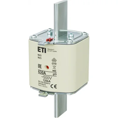 Inserto fusibile industriale Wt-3C/gG 630A K 500 - ritardato KOMBI