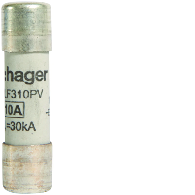 Inserto fusible cilíndrico 10x38 mm gPV 10 A 1000 V d.c.