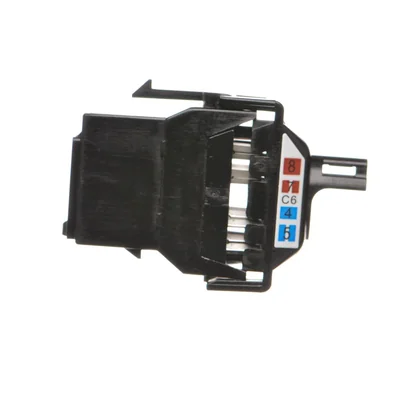 Inserto presa per computer RJ45, categoria 6, non schermato (UTP), nero