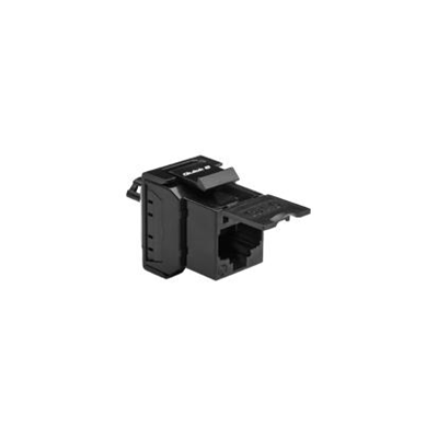 Inserto presa per computer RJ45, categoria 6, non schermato (UTP), nero