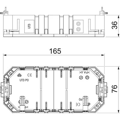 Instalační krabice UT3 pro Modul45