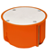 Installation box for empty walls with a screwed inner cover P70F fi70mm orange