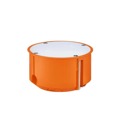 Installation box for empty walls with a screwed inner cover P80F fi80mm orange