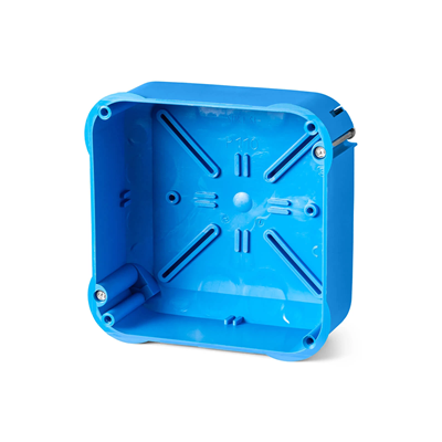 Installation box for empty walls with screwed cover P110 45x115x115mm blue