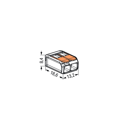 Installation connector for all types of wires 2-wire - 100pcs.