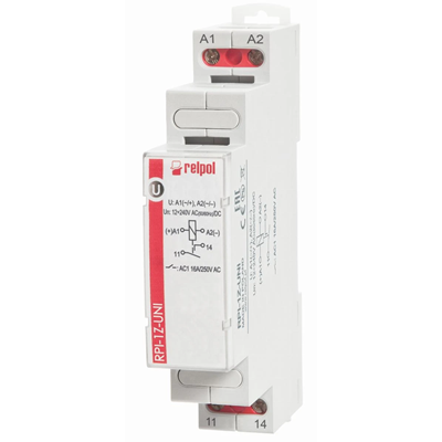 Installation Relay 12-240V AC/DC 1Z AgSnO2 16A / 250V AC