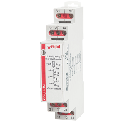 Installation Relay 12-240V AC/DC 3P AgSnO2 8A / 250V AC