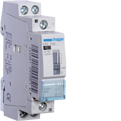 Installation relay 1NO+1NC 16A 8/12V AC