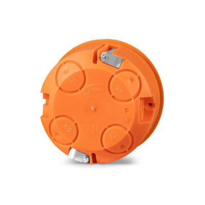 Installationsdose für leere Wände mit verschraubtem Innendeckel P70F fi70mm orange