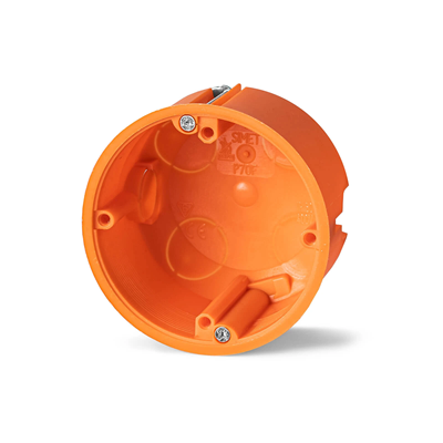 Installationsdose für leere Wände mit verschraubtem Innendeckel P70F fi70mm orange